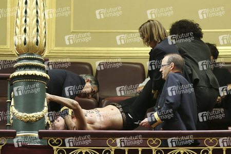 Femen Protest im spanischen Kongress, Madrid