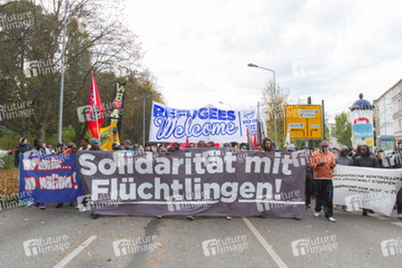 Demonstration 'Welcome Refugees - Solidarität mit Flüchtlingen', Rostock