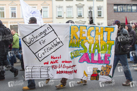 Demonstration 'Welcome Refugees - Solidarität mit Flüchtlingen', Rostock