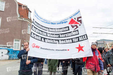 Demonstration 'Welcome Refugees - Solidarität mit Flüchtlingen', Rostock