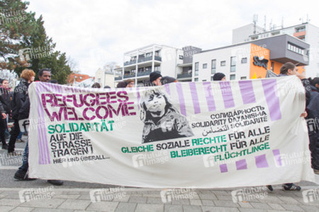 Demonstration 'Welcome Refugees - Solidarität mit Flüchtlingen', Rostock