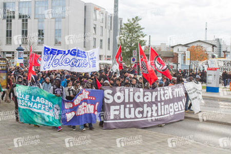 Demonstration 'Welcome Refugees - Solidarität mit Flüchtlingen', Rostock