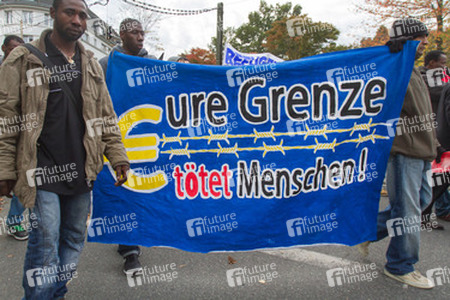 Demonstration 'Welcome Refugees - Solidarität mit Flüchtlingen', Rostock