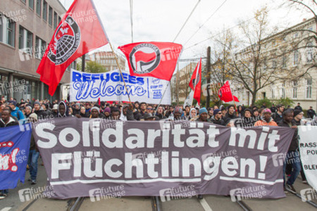 Demonstration 'Welcome Refugees - Solidarität mit Flüchtlingen', Rostock