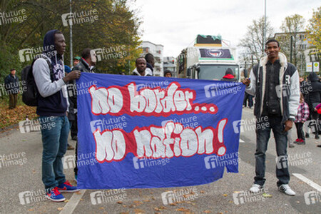 Demonstration 'Welcome Refugees - Solidarität mit Flüchtlingen', Rostock