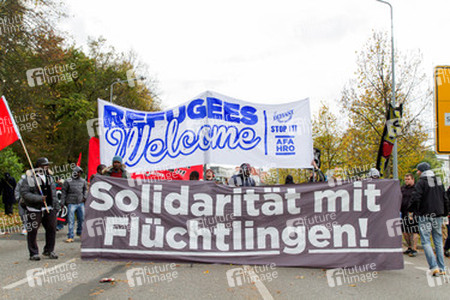 Demonstration 'Welcome Refugees - Solidarität mit Flüchtlingen', Rostock