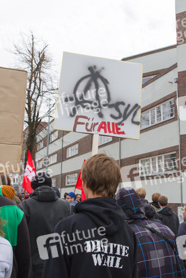 Demonstration 'Welcome Refugees - Solidarität mit Flüchtlingen', Rostock
