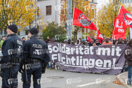 Demonstration 'Welcome Refugees - Solidarität mit Flüchtlingen', Rostock