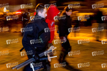 Demonstration von Neonazis, Pätz bei Bestensee