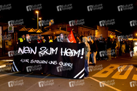 Demonstration von Neonazis, Pätz bei Bestensee