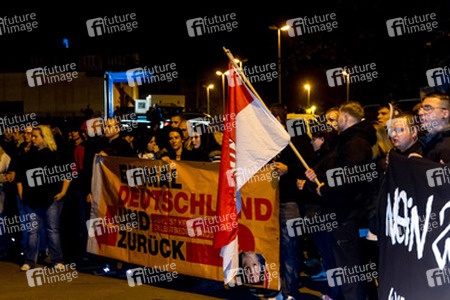 Demonstration von Neonazis, Pätz bei Bestensee