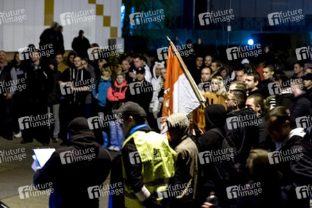 Demonstration von Neonazis, Pätz bei Bestensee
