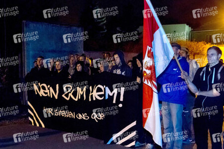 Demonstration von Neonazis, Pätz bei Bestensee