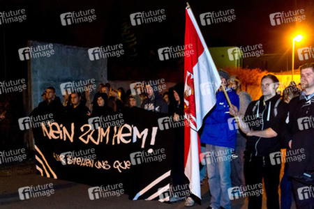 Demonstration von Neonazis, Pätz bei Bestensee