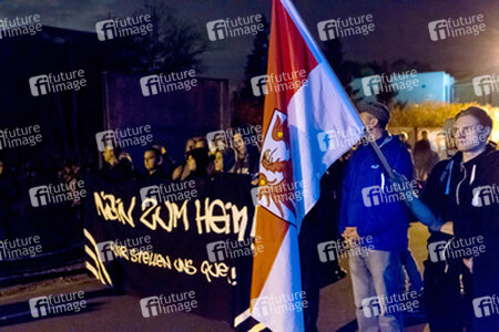 Demonstration von Neonazis, Pätz bei Bestensee