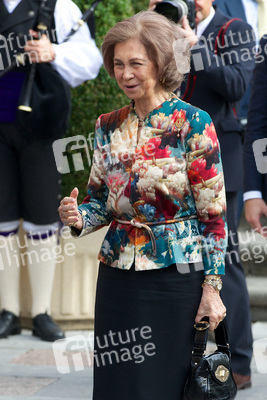 Königin Sophias Ankunft in Oviedo