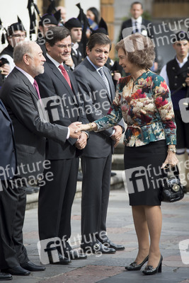Königin Sophias Ankunft in Oviedo