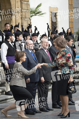 Königin Sophias Ankunft in Oviedo