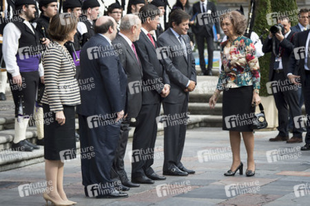 Königin Sophias Ankunft in Oviedo