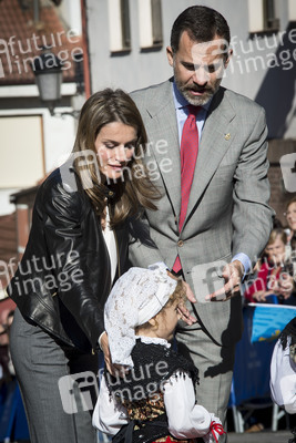 Prinzessin Letizia und Prinz Felipe besuchen Teverga