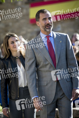 Prinzessin Letizia und Prinz Felipe besuchen Teverga