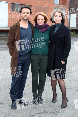 'Der Mann am Strand' Fototermin, Hamburg