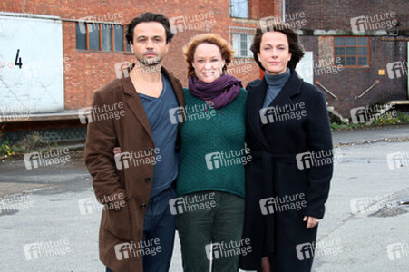 'Der Mann am Strand' Fototermin, Hamburg