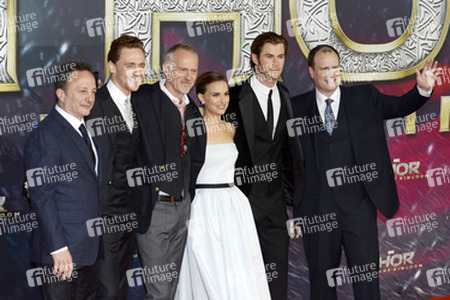 Louis D'Esposito, Tom Hiddleston, Alan Taylor, Natalie Portman, Chris Hemsworth, Kevin Feige