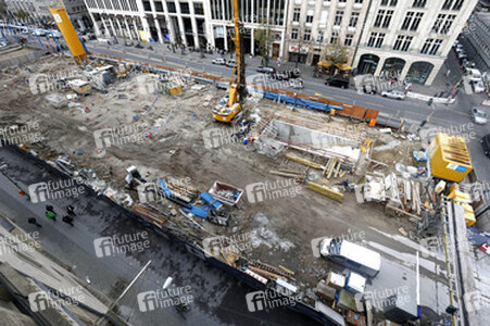 Die Baustelle der U-Bahnlinie 5, Berlin