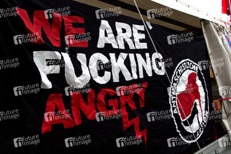 Gegen-Demo in Schneeberg