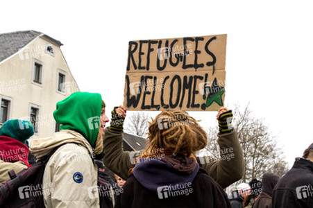 Gegen-Demo in Schneeberg