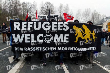Gegen-Demo in Schneeberg