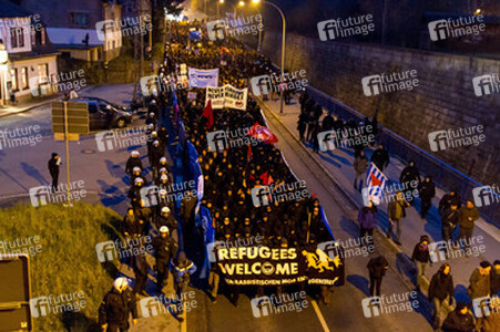 Gegen-Demo in Schneeberg