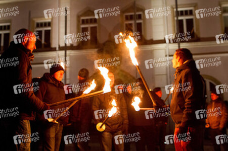 Nazi-Demo in Schneeberg