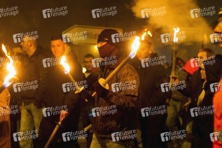 Nazi-Demo in Schneeberg