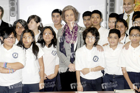 Königin Sophoia besucht die Middle School South Bronx, New York