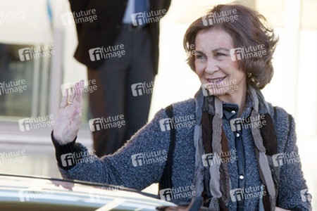 Die spanische Königsfamilie besucht König Juan Carlos im Krankenhaus, Pozuelo de Alarcon,