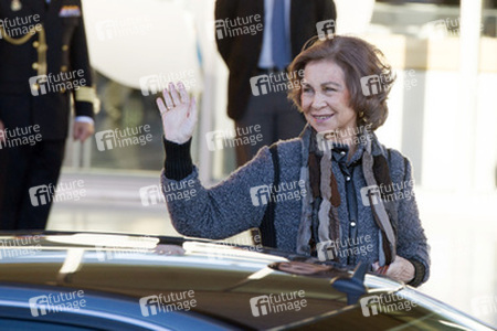 Die spanische Königsfamilie besucht König Juan Carlos im Krankenhaus, Pozuelo de Alarcon,