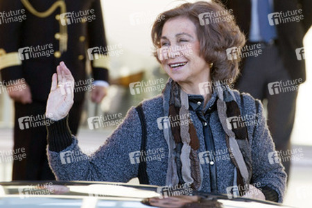 Die spanische Königsfamilie besucht König Juan Carlos im Krankenhaus, Pozuelo de Alarcon,