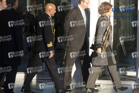 Die spanische Königsfamilie besucht König Juan Carlos im Krankenhaus, Pozuelo de Alarcon,