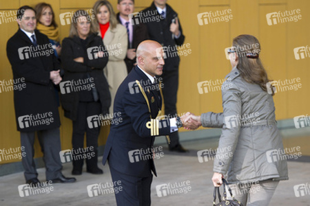 Die spanische Königsfamilie besucht König Juan Carlos im Krankenhaus, Pozuelo de Alarcon,