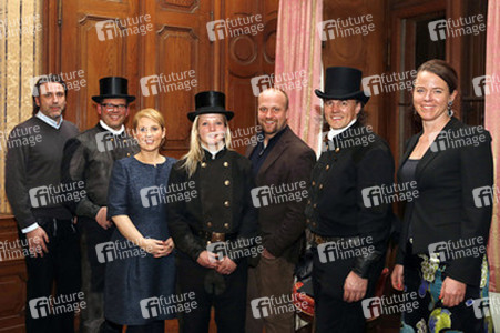 Mirco Vogelsang, Maite Kelly, Moritz Sachs, Irene Fleischlin und Schornsteinfeger
