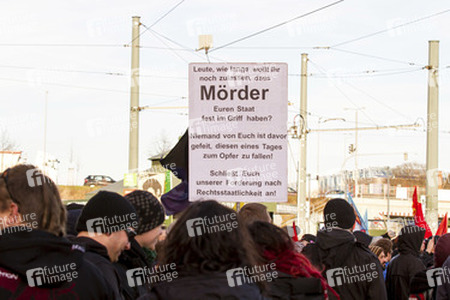 Mahnwache und Demo zum Todestag von Oury Jalloh, Dessau-Roßlau