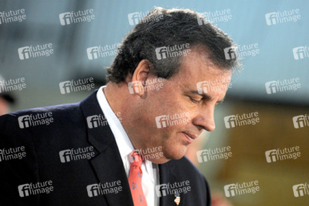 Chris Christie trifft Sandy-geschädigte Hausbesitzer, Manahawkin