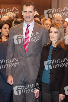 Prinz Felipe und Prinzessin Letizia auf der Fitur Messe, Madrid