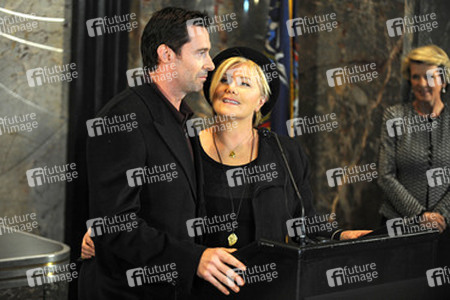 Hugh Jackman und Deborra-Lee Furness besuchen das Empire State Building, New York