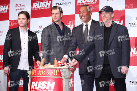 Daniel Brühl, Chris Hemsworth, Kazuhiro Kiyohara, Ron Howard