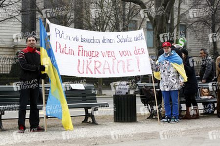 Demonstration vor der Russischen Botschaft, Berlin
