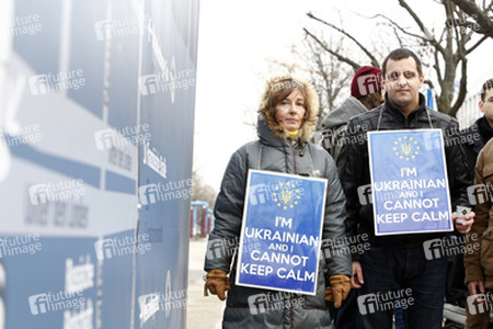 Demonstration vor der Russischen Botschaft, Berlin
