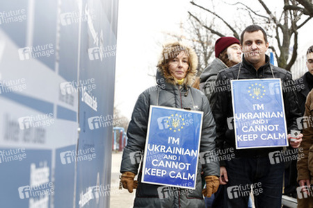 Demonstration vor der Russischen Botschaft, Berlin